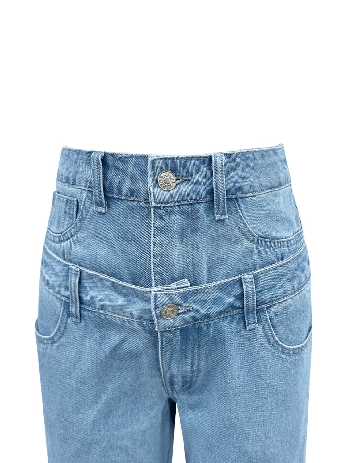 high style, twin waisted jean, do up both buttons. high waisted.